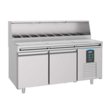 PIZZAWERKBANK 2 DEUREN 9x 1/3 GN PAN