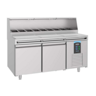 PIZZAWERKBANK 2 DEUREN 9x 1/3 GN PAN