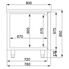 Combisteel Bakkerskoelwerkbank 3 deurs – art. 7489.5255