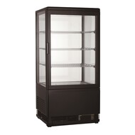 Koelvitrine 78l zwart