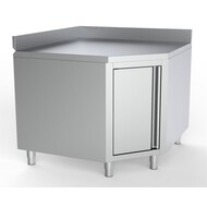 Werktafel hoek met deur en rand 1000/1000 voor 600mm tafels