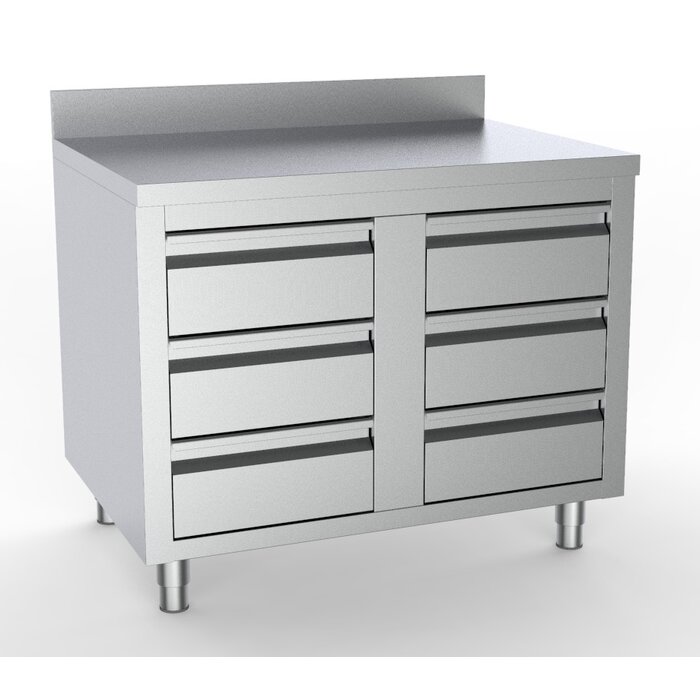 Combisteel 700 werktafel met 6 laden rand 1000