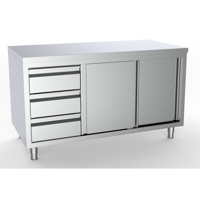 Combisteel 700 werktafel schuifdeuren laden links 1800