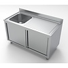 Combisteel 700 spoeltafel schuifdeuren 1 links 1400