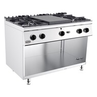 Base 700 kookplaatfornuis gas 4 branders.