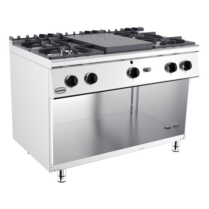 Combisteel Base 700 kookplaatfornuis gas 4 branders.