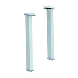 2 staanders tbv gebogen glas