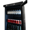 Combisteel Drankenkoelkast 1 glasdeur 382l zwart zonder lichtbak