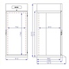 Combisteel Roll-in koelkast RVS mono block 700 ltr