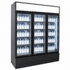 Combisteel Koelkast 3 glasdeuren zwart fcu-1200 bl