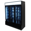 Combisteel Koelkast 3 glasdeuren zwart fcu-1200 bl
