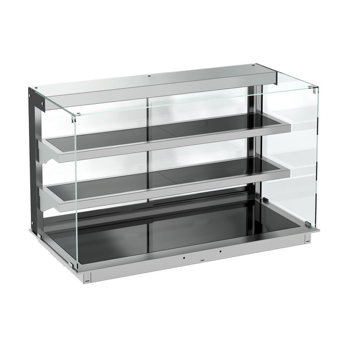 Combisteel Drop-in warmvitrine keramisch recht - zwart 5/1