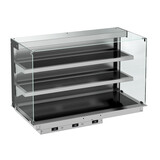 Drop-in wandmodel warmvitrine keramisch recht - zwart 3/1