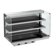 Drop-in wandmodel warmvitrine keramisch recht - zwart 3/1