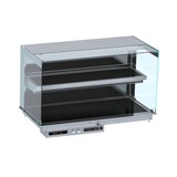 Drop-in wandmodel warmvitrine keramisch recht - zwart 4/1