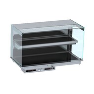 Drop-in wandmodel warmvitrine keramisch recht - zwart 4/1