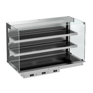 Drop-in wandmodel warmvitrine keramisch recht - zwart 5/1