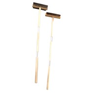 Pizzaborstel met schraper en houten steel 25-120