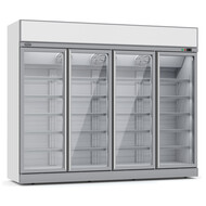 KOELKAST 4 GLASDEUREN INS-2060R *TRANSPORT OP AANVRAAG* **Let op, er is sprake van een hogere inschakelstroom waardoor een automaat met C karakteristiek noodzakelijk is.**