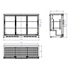 Combisteel Barkoeler zwart 3 schuifdeuren – art. 7527.0025