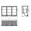 Combisteel Barkoeler zwart 3 schuifdeuren – art. 7527.0050