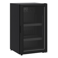 Glasdeur koelkast tafelmodel 136l zwart