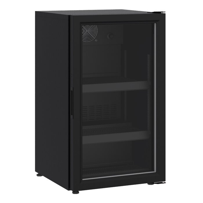 Combisteel Glasdeur koelkast tafelmodel 136l zwart