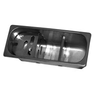 Ijslepel spoelbak 270x110x120 met waterafvoergat en standpijp