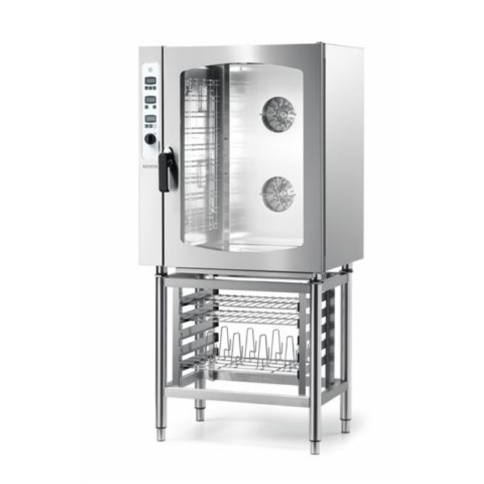 Combisteel Giorik convectie oven, gas 895x768x965mm. (lxdxh), cap. 10x 1/1 GN temp. +50/+280°c, 0,9 + 19 kw, 230 volt, 160 kg