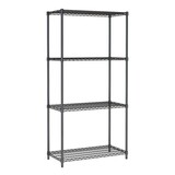 Stelling 4 levels 900 zwart demontabel