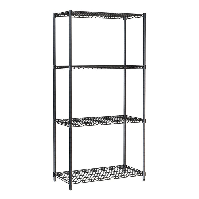 Combisteel Stelling 4 levels 900 zwart demontabel
