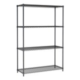 Stelling 4 levels 1200 zwart demontabel