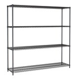 Stelling 4 levels 1800 zwart demontabel