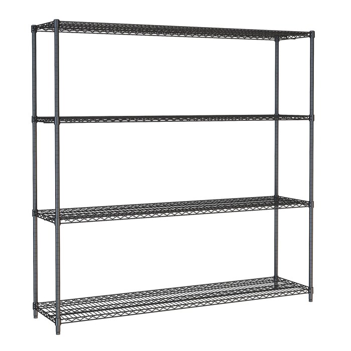 Combisteel Stelling 4 levels 1800 zwart demontabel