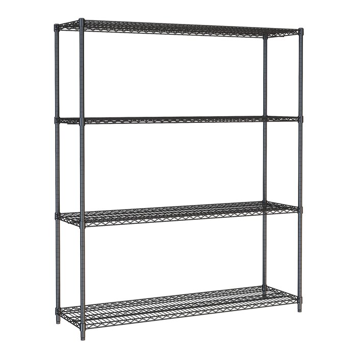 Combisteel Stelling 4 levels 1500 zwart demontabel