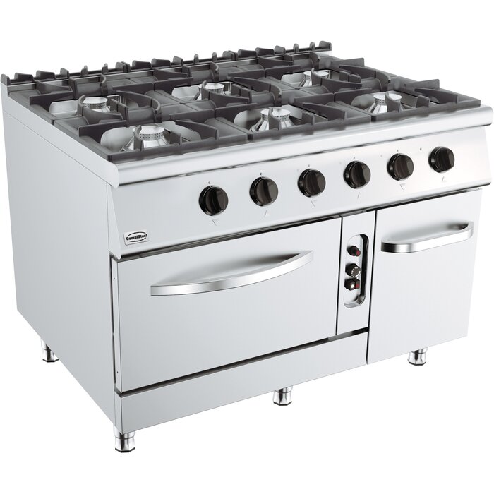 Combisteel Base 900 gasfornuis 6 branders. met gasoven
