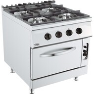 Base 900 gasfornuis 4 branders. met gasoven