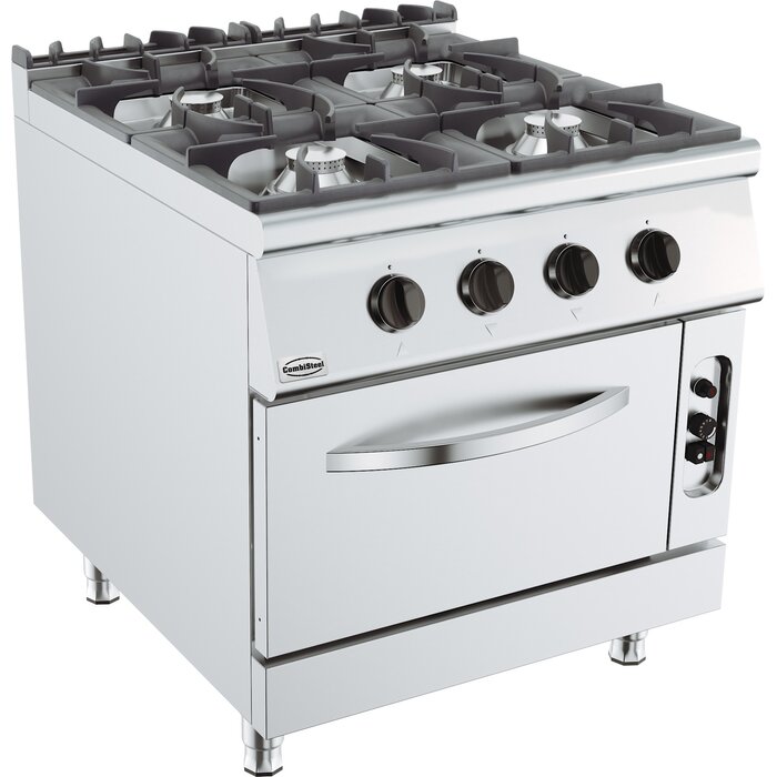 Combisteel Base 900 gasfornuis 4 branders. met gasoven