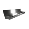 Combisteel RVS wasbak 3 kranen 1800mm inclusief afvoerplug en spatscherm, exclusief kranen