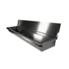 Combisteel RVS wasbak 3 kranen 1800mm inclusief afvoerplug en spatscherm, exclusief kranen