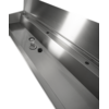 Combisteel RVS wasbak 3 kranen 1800mm inclusief afvoerplug en spatscherm, exclusief kranen