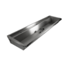 Combisteel RVS wasbak 3 kranen 1800mm inclusief afvoerplug en spatscherm, exclusief kranen