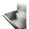 Combisteel RVS wasbak 3 kranen 1800mm inclusief afvoerplug en spatscherm, exclusief kranen