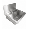 Combisteel RVS wasbak 1 kraan 600mm inclusief afvoerplug en spatscherm, exclusief kraan