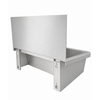 Combisteel RVS wasbak 1 kraan 600mm inclusief afvoerplug en spatscherm, exclusief kraan