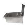 Combisteel RVS wasbak 1 kraan 600mm inclusief afvoerplug en spatscherm, exclusief kraan