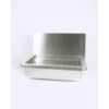 Combisteel RVS wasbak 1 kraan 600mm inclusief afvoerplug en spatscherm, exclusief kraan