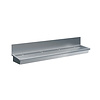 Combisteel RVS wasbak 4 kranen 2400mm nclusief afvoerplug en spatscherm, exclusief kranen