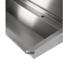 Combisteel RVS wasbak 4 kranen 2400mm nclusief afvoerplug en spatscherm, exclusief kranen