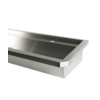 Combisteel RVS wasbak 4 kranen 2400mm nclusief afvoerplug en spatscherm, exclusief kranen